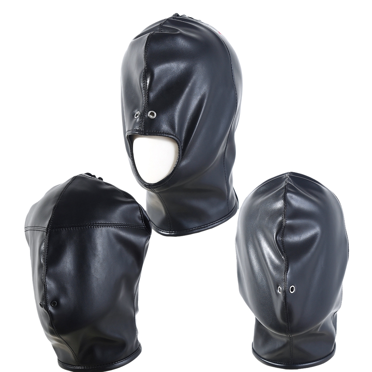 Party Games Couple - Maschera in Pelle con Cappuccio e