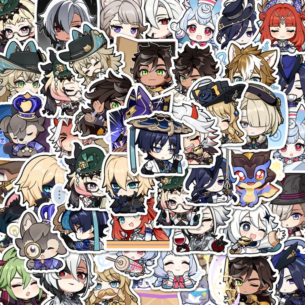 Party Games Console - 48 adesivi Genshin Impact per personaggi