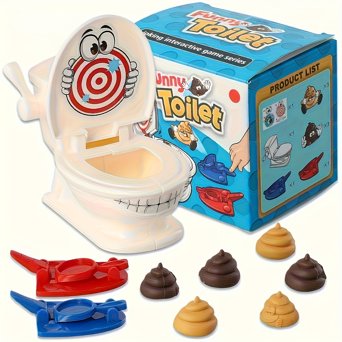 Party Games Console - Mini toilette antistress giocattoli catapulta interattiva