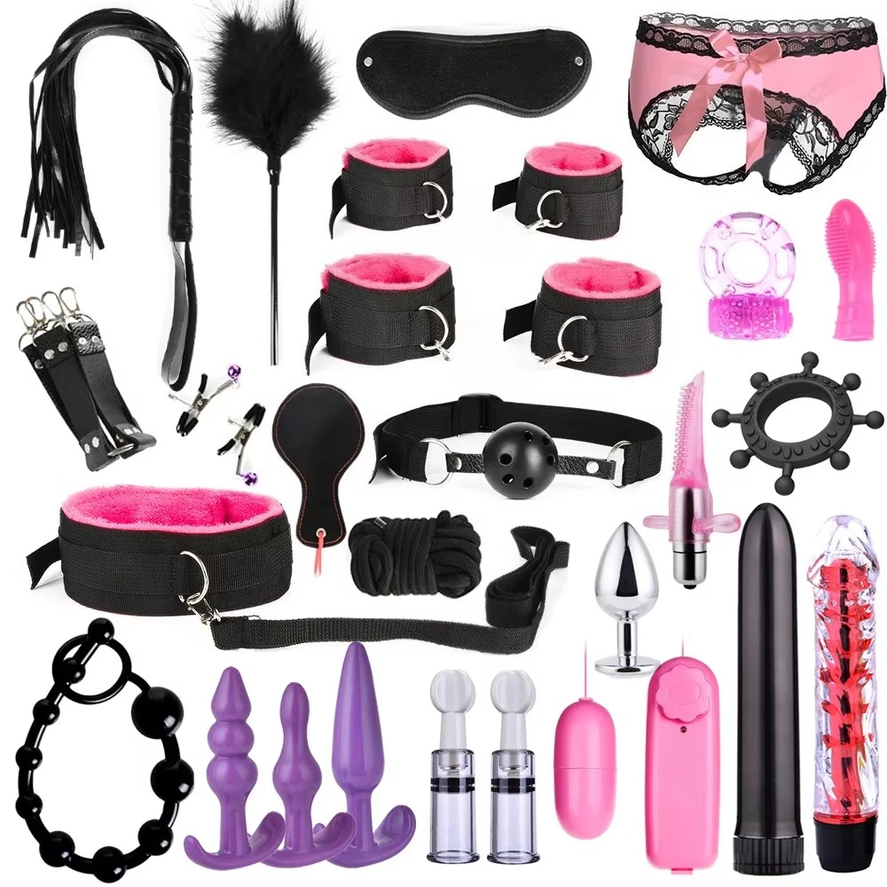 Party Games Couple - Kit BDSM in Pelle per Coppie: