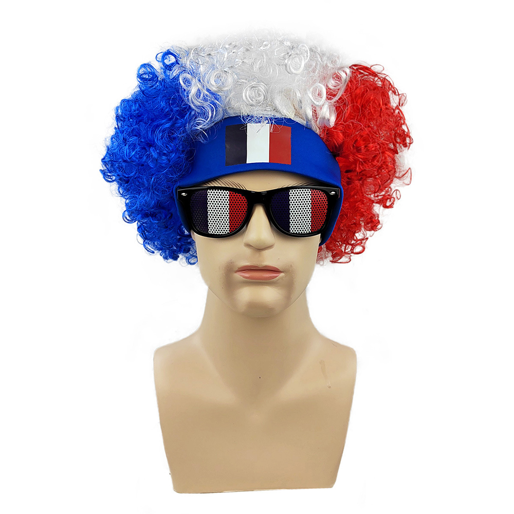 Party Games Usa - Set Parrucca Afro con Bandiera USA
